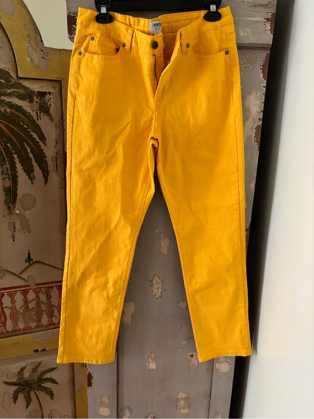 Yellow wimen Cotton Pants